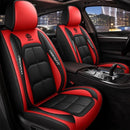 Kit Completo de Capas para Banco de Carro Velox em Couro Legítimo Universal 5 Lugares Com Airbag + Tapetes e Capa de Volante