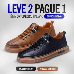 Tênis Italian Urban Walk de Couro Legitimo - Leve 2 Pague 1