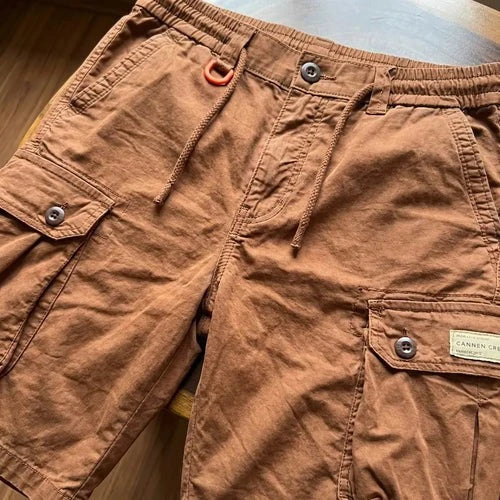 [Leve 4. Pague Só 2] Bermuda Tática Havoc Masculina em Algodão e Poliéster de Alta Resistência com Bolsos Cargo Multifuncionais