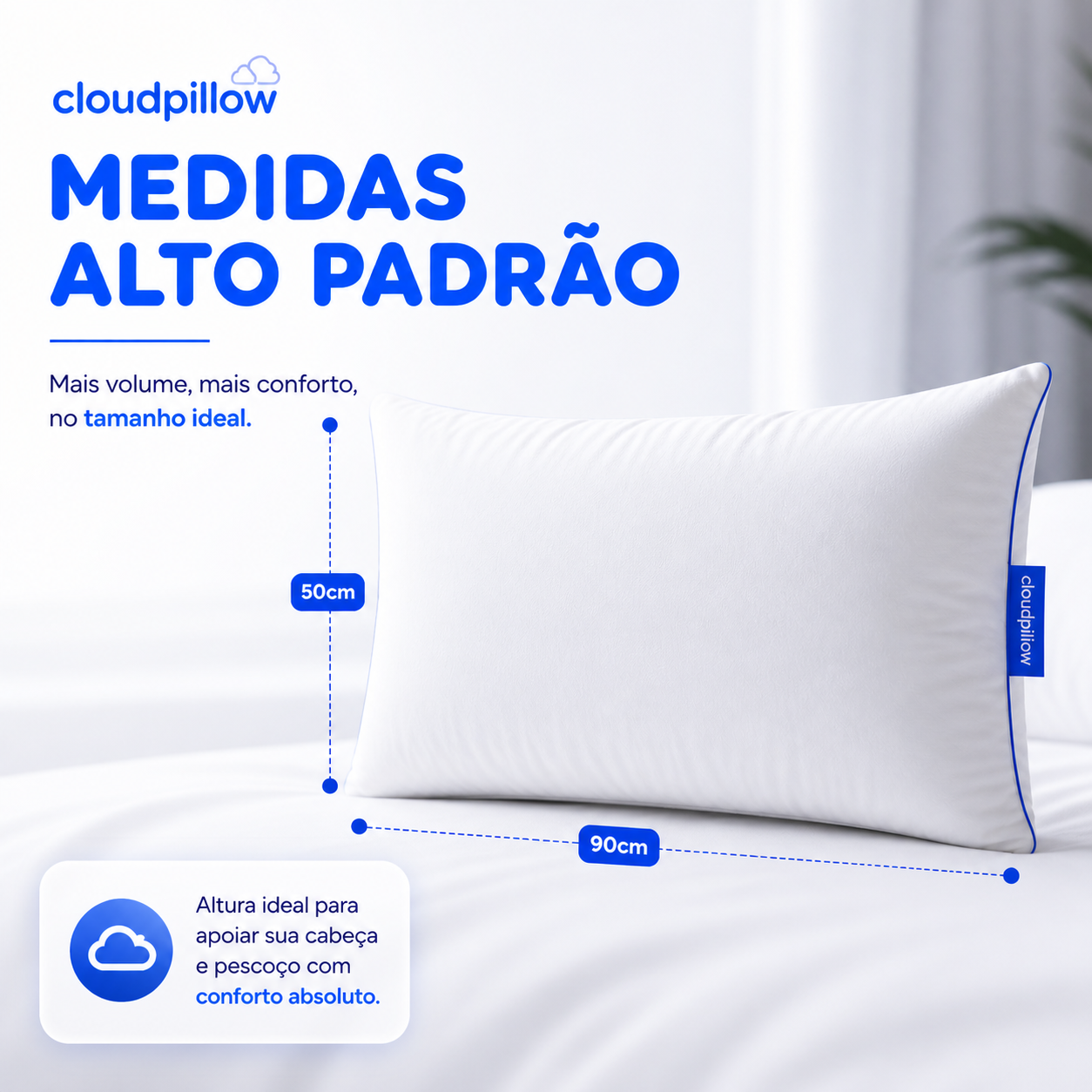 CloudPillow™ Travesseiro Premium Pluma de Ganso - Conforto de Hotel 5 Estrelas