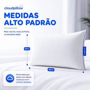 CloudPillow™ Travesseiro Premium Pluma de Ganso - Conforto de Hotel 5 Estrelas